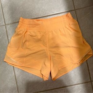 lululemon athletica hotty hot high rise Women's Athletic Shorts - rock melon